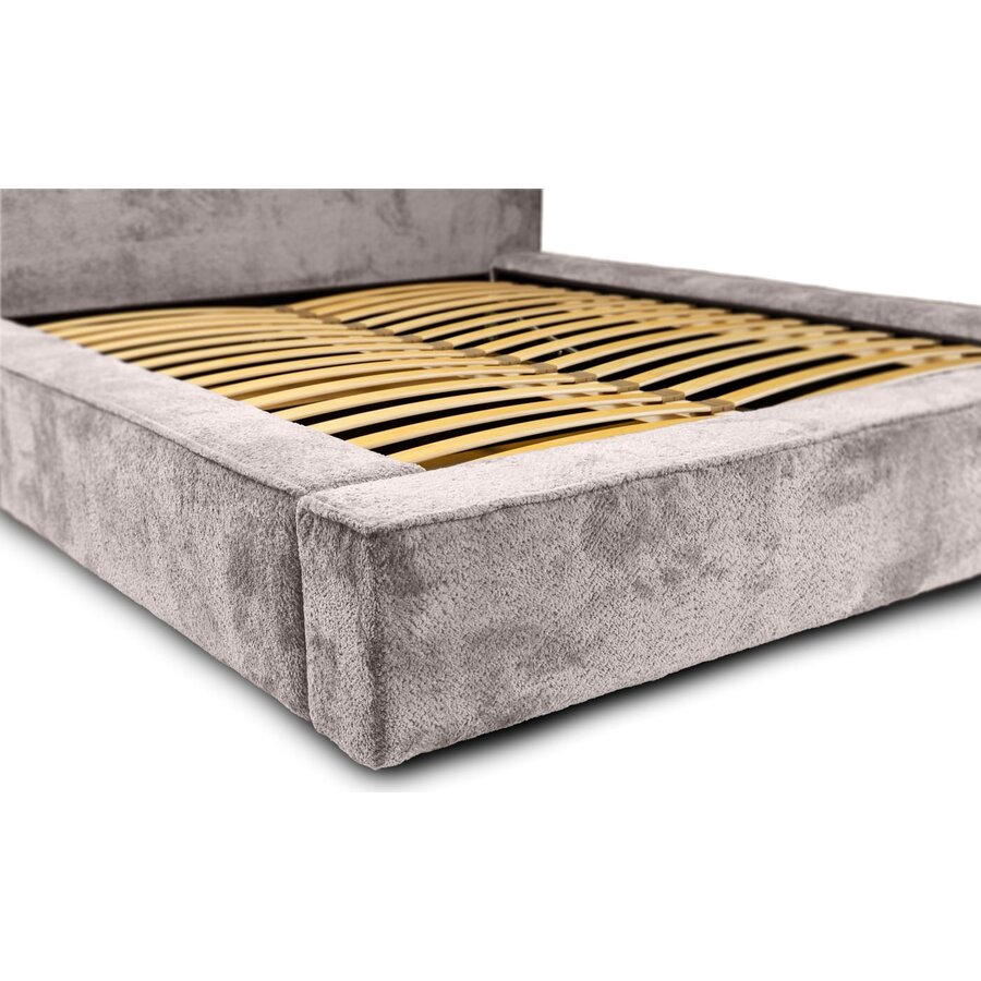 Fatima 160 x 200 cm Gestoffeerd Bed Taupe Fatima 160 x 200 cm Gestoffeerd Bed Taupe