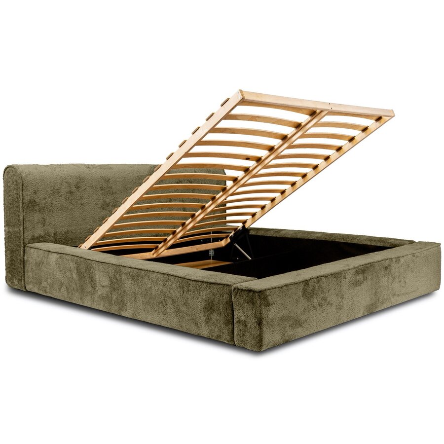 Fatima 140 x 200 cm Gestoffeerd Bed Olijfgroen Fatima 140 x 200 cm Gestoffeerd Bed Olijfgroen