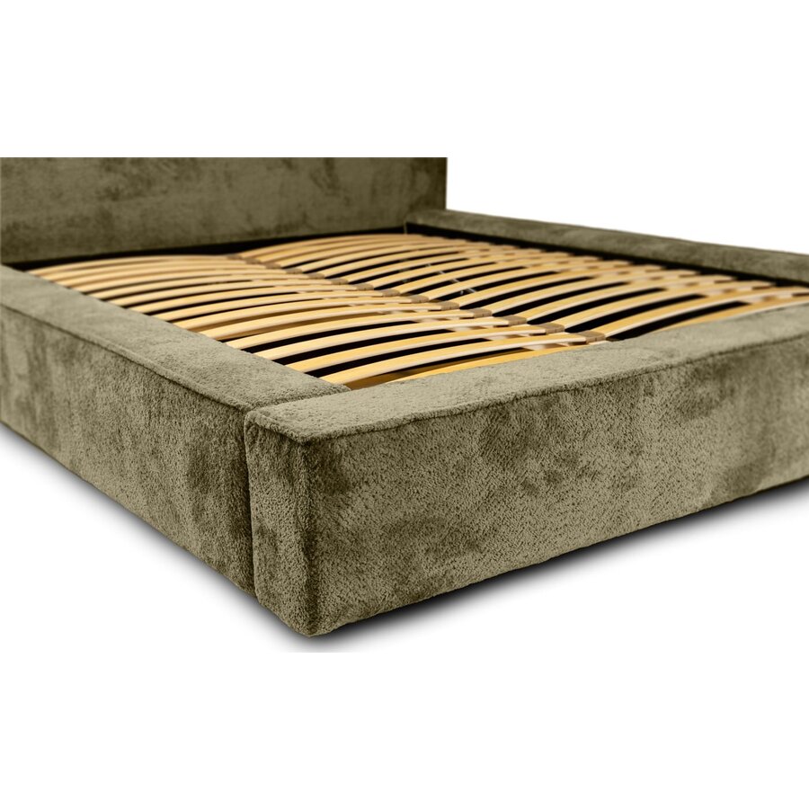 Fatima 140 x 200 cm Gestoffeerd Bed Olijfgroen Fatima 140 x 200 cm Gestoffeerd Bed Olijfgroen
