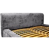 Fatima 140 x 200 cm Gestoffeerd Bed Tingrijs