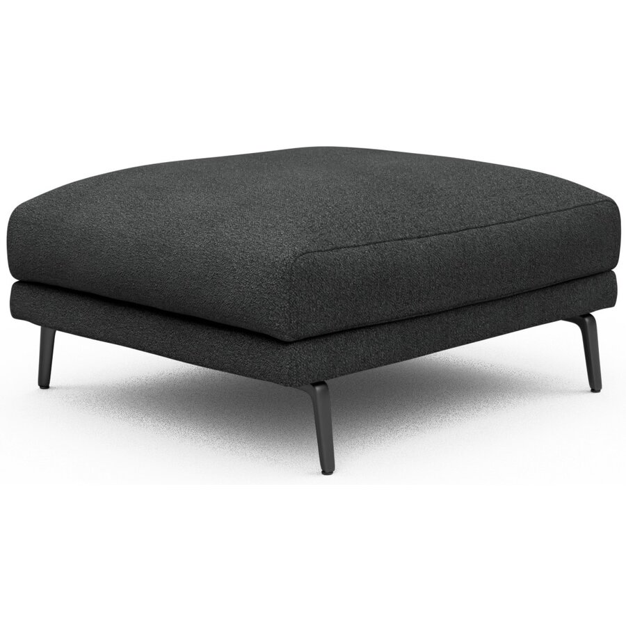 Dalsen Ottoman Houtskool Zwart Bouclé Dalsen Ottoman Houtskool Zwart Bouclé
