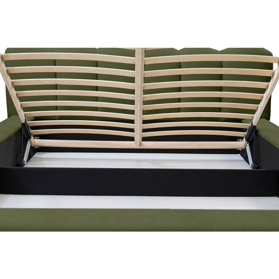 Dallas 140 x 200 cm Gestoffeerd Bed Bosgroen Dallas 140 x 200 cm Gestoffeerd Bed Bosgroen