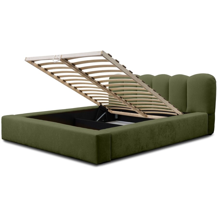 Dallas 160 x 200 cm Gestoffeerd Bed Bosgroen Dallas 160 x 200 cm Gestoffeerd Bed Bosgroen