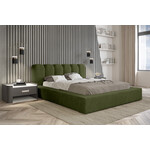 Trae Mobler Dallas 180 x 200 cm Gestoffeerd Bed Bosgroen