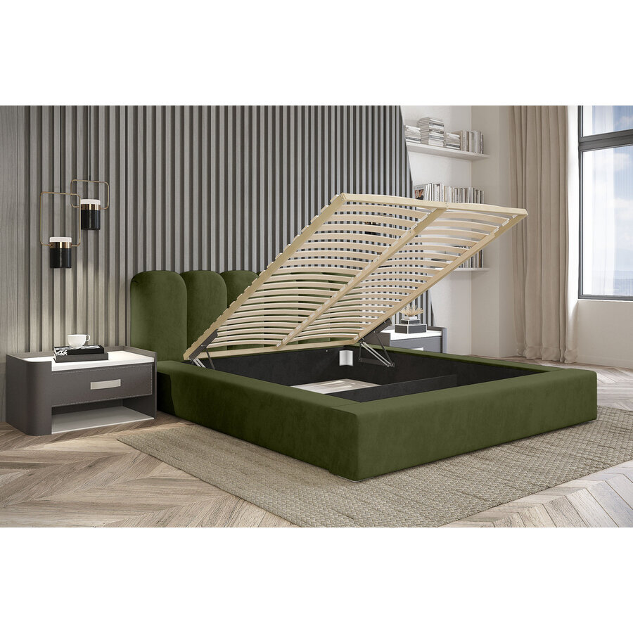 Dallas 180 x 200 cm Gestoffeerd Bed Bosgroen