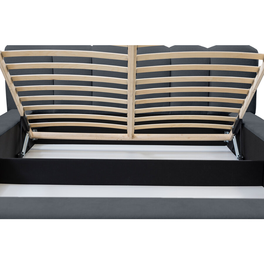 Dallas 180 x 200 cm Gestoffeerd Bed Donkerblauw Dallas 180 x 200 cm Gestoffeerd Bed Donkerblauw