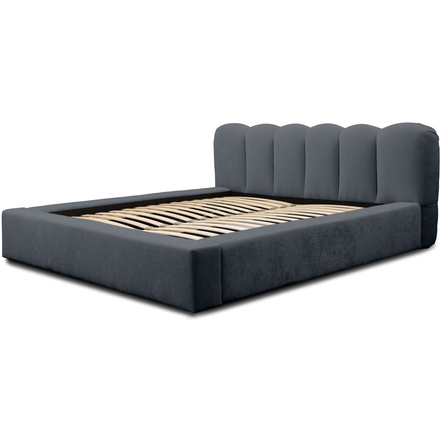 Dallas 140 x 200 cm Gestoffeerd Bed Donkerblauw Dallas 140 x 200 cm Gestoffeerd Bed Donkerblauw