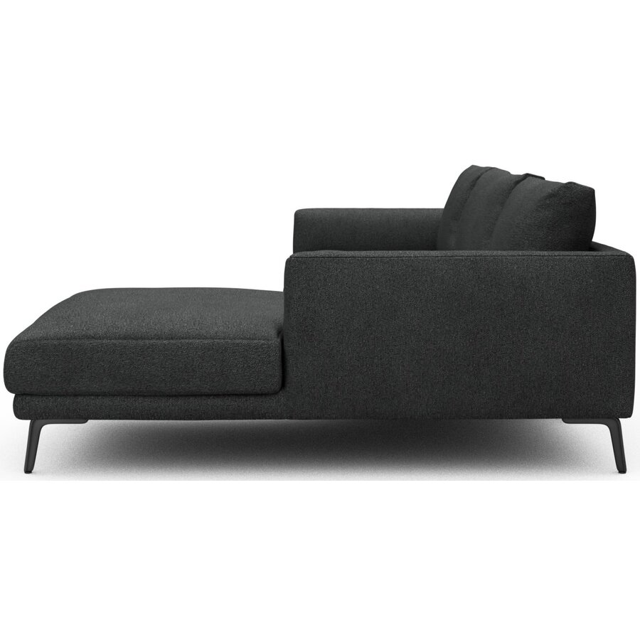 Dalsen 2,5-Zits + Chaise Lounge Houtskool Zwart Bouclé Dalsen 2,5-Zits + Chaise Lounge Houtskool Zwart Bouclé