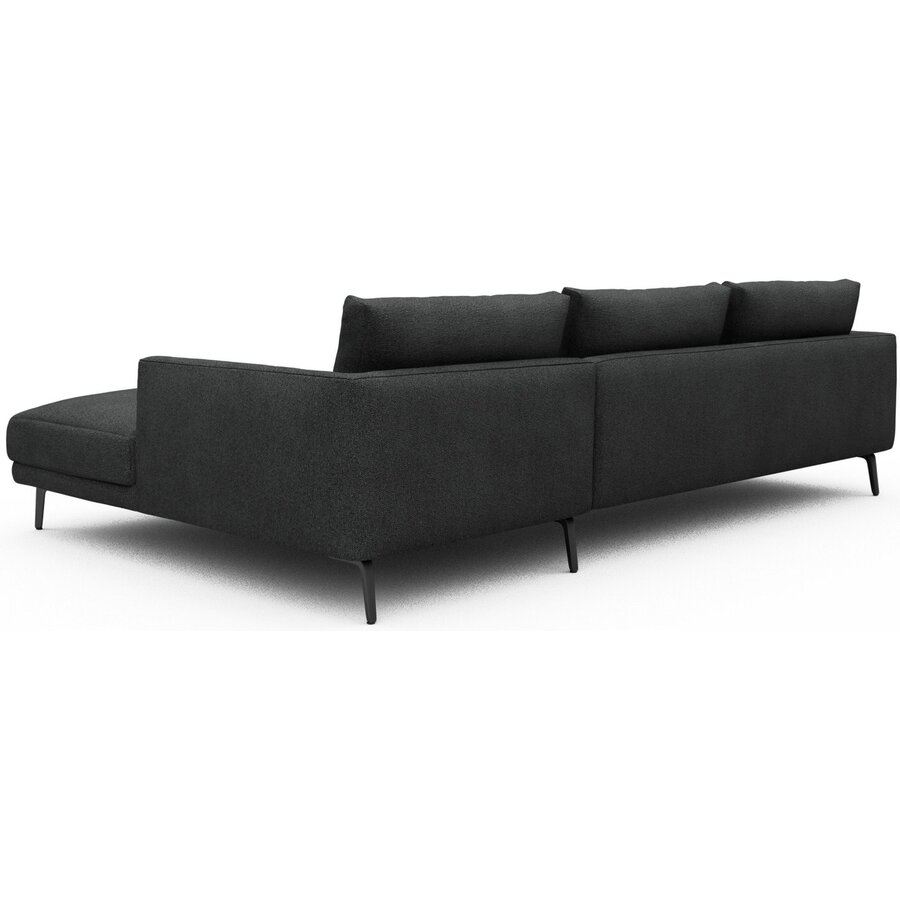 Dalsen 2,5-Zits + Chaise Lounge Houtskool Zwart Bouclé Dalsen 2,5-Zits + Chaise Lounge Houtskool Zwart Bouclé
