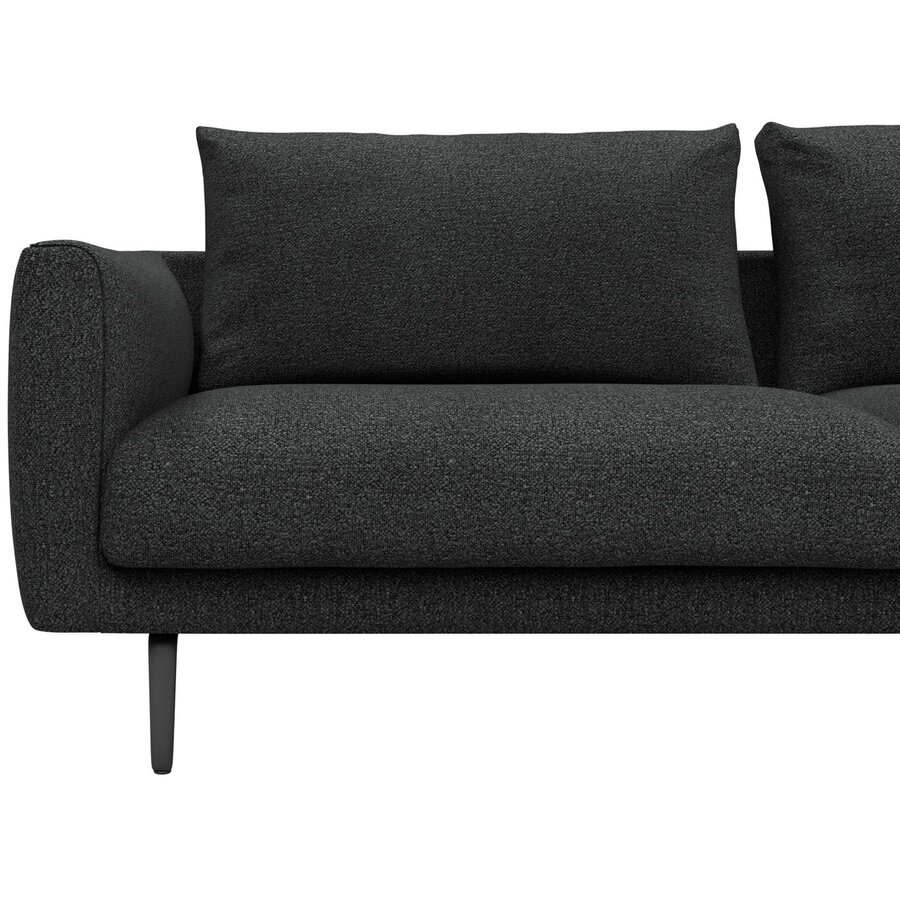 Dalsen 2,5-Zits + Chaise Lounge Houtskool Zwart Bouclé Dalsen 2,5-Zits + Chaise Lounge Houtskool Zwart Bouclé