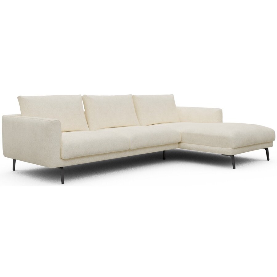 Dalsen 2,5-Zits + Chaise Lounge Gebroken Wit Bouclé Dalsen 2,5-Zits + Chaise Lounge Gebroken Wit Bouclé