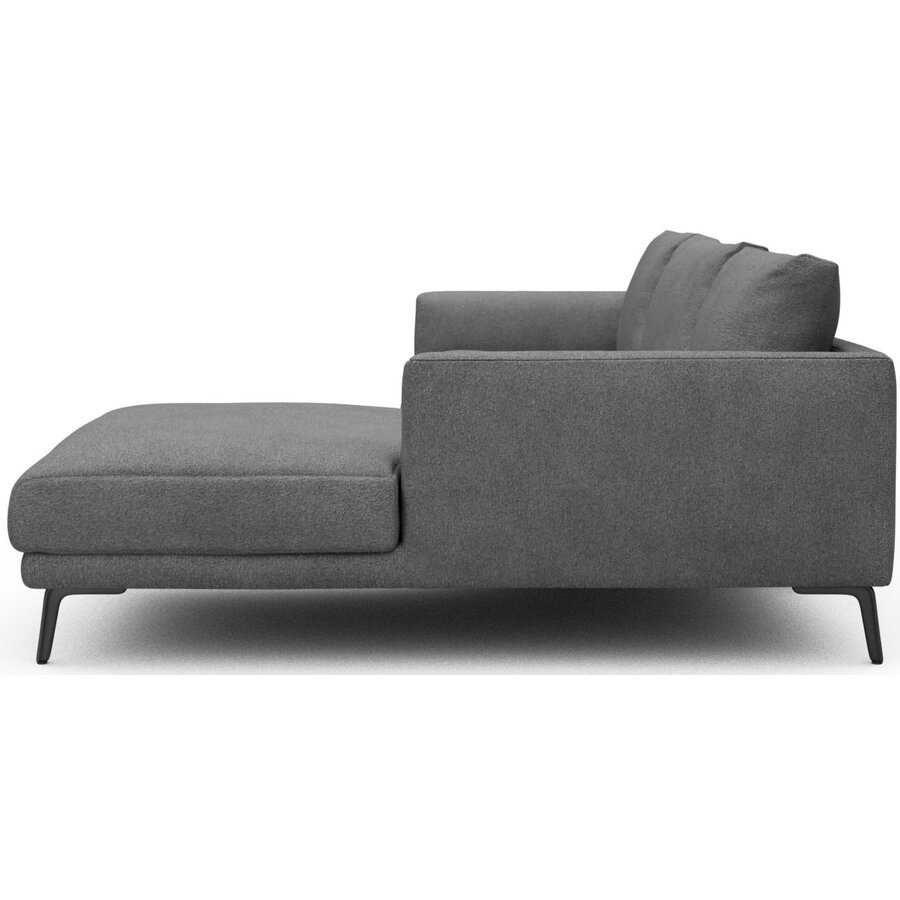 Dalsen 2,5-Zits + Chaise Lounge Grijs  Bouclé
