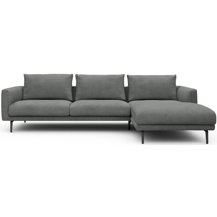 Dalsen 2,5-Zits + Chaise Lounge Grijs  Bouclé