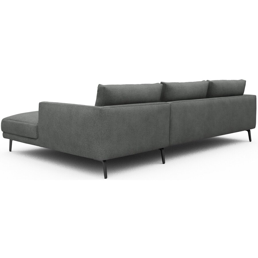 Dalsen 2,5-Zits + Chaise Lounge Grijs  Bouclé