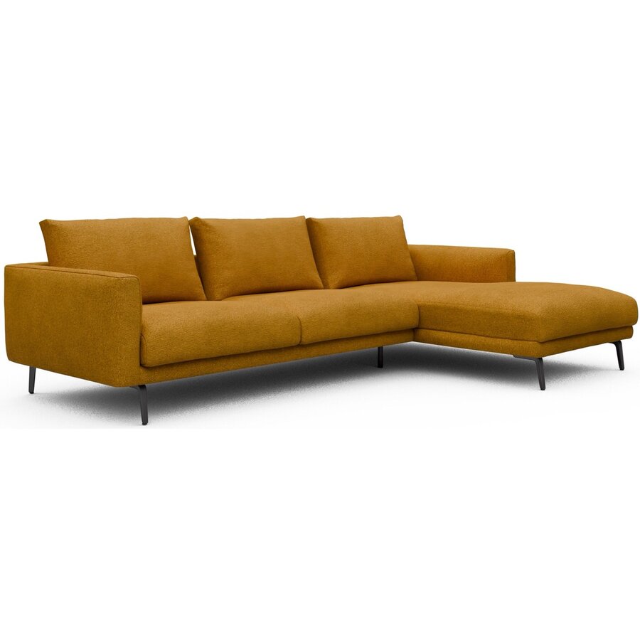 Dalsen 2,5-Zits + Chaise Lounge Oker Bouclé Dalsen 2,5-Zits + Chaise Lounge Oker Bouclé