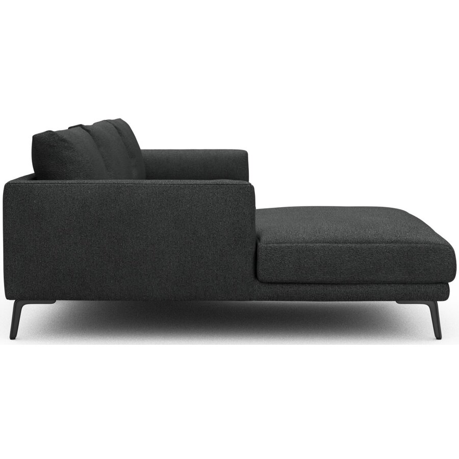 Dalsen Chaise Lounge + 2,5-Zits Houtskool Zwart Bouclé Dalsen Chaise Lounge + 2,5-Zits Houtskool Zwart Bouclé