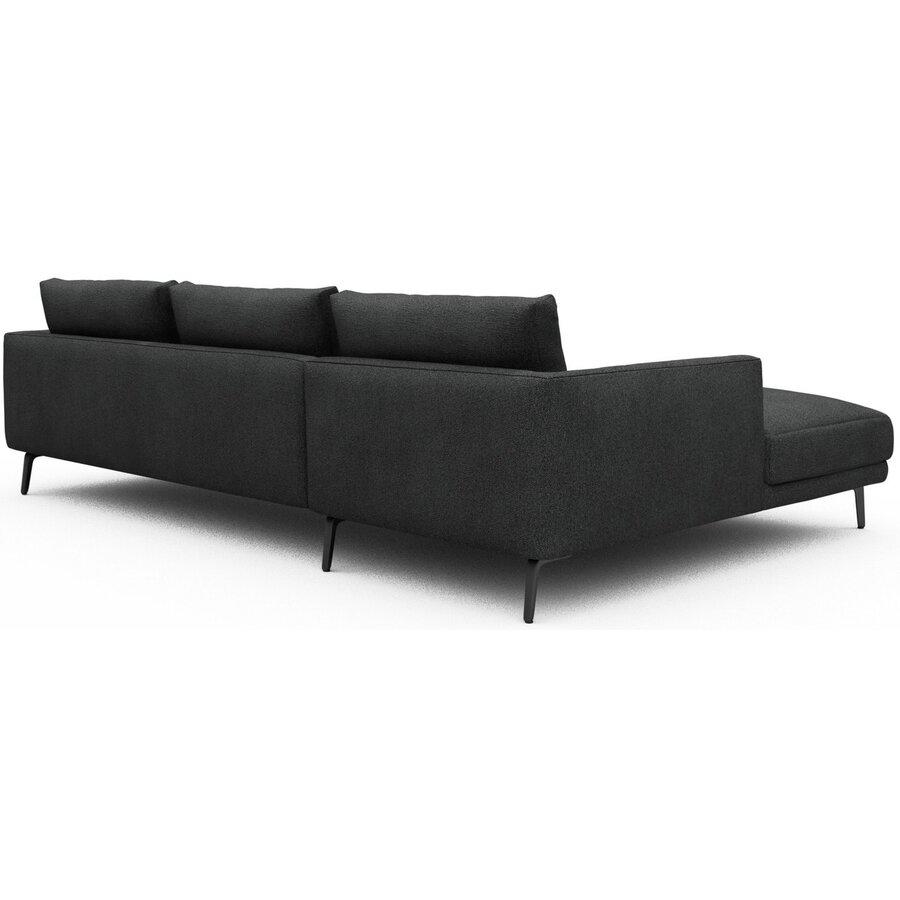 Dalsen Chaise Lounge + 2,5-Zits Houtskool Zwart Bouclé Dalsen Chaise Lounge + 2,5-Zits Houtskool Zwart Bouclé