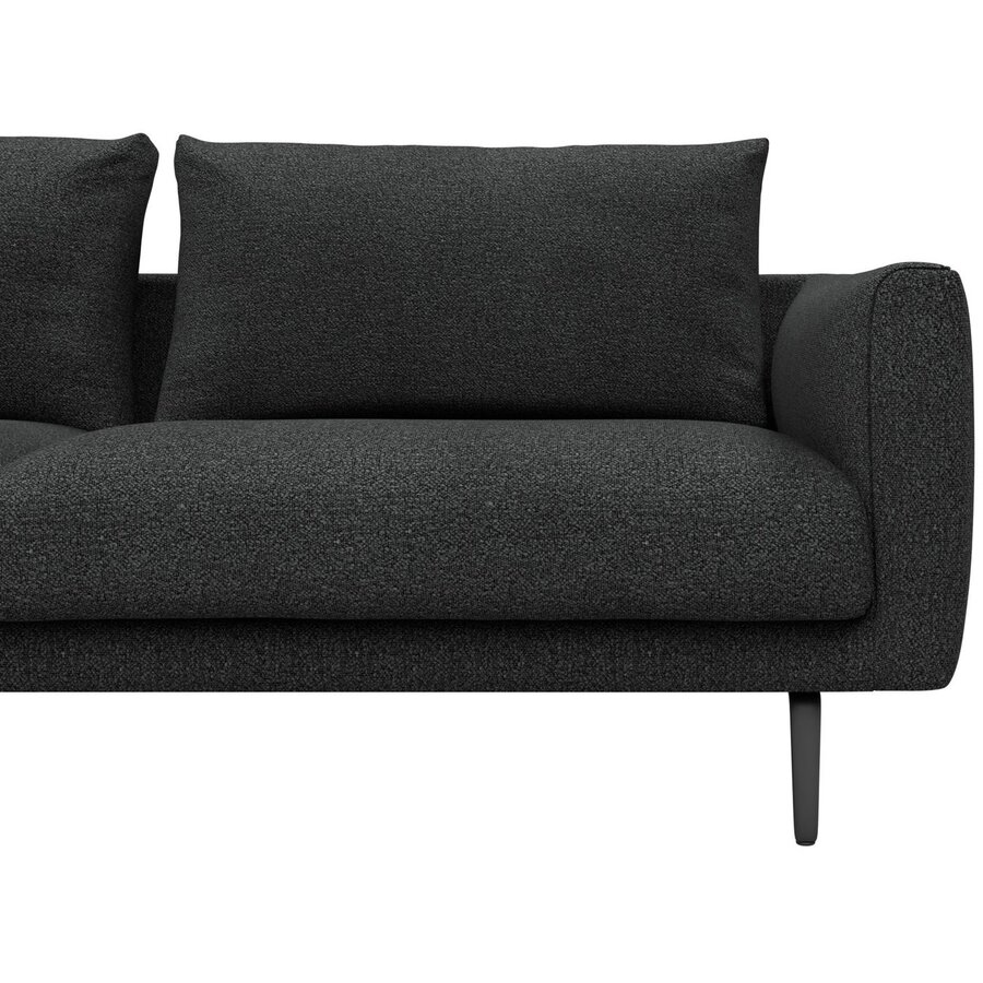 Dalsen Chaise Lounge + 2,5-Zits Houtskool Zwart Bouclé Dalsen Chaise Lounge + 2,5-Zits Houtskool Zwart Bouclé