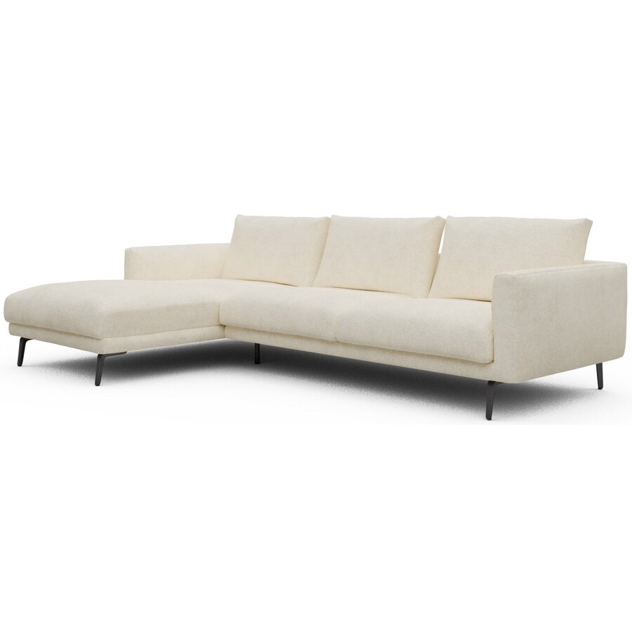 Dalsen Chaise Lounge + 2,5-Zits Gebroken Wit Bouclé Dalsen Chaise Lounge + 2,5-Zits Gebroken Wit Bouclé