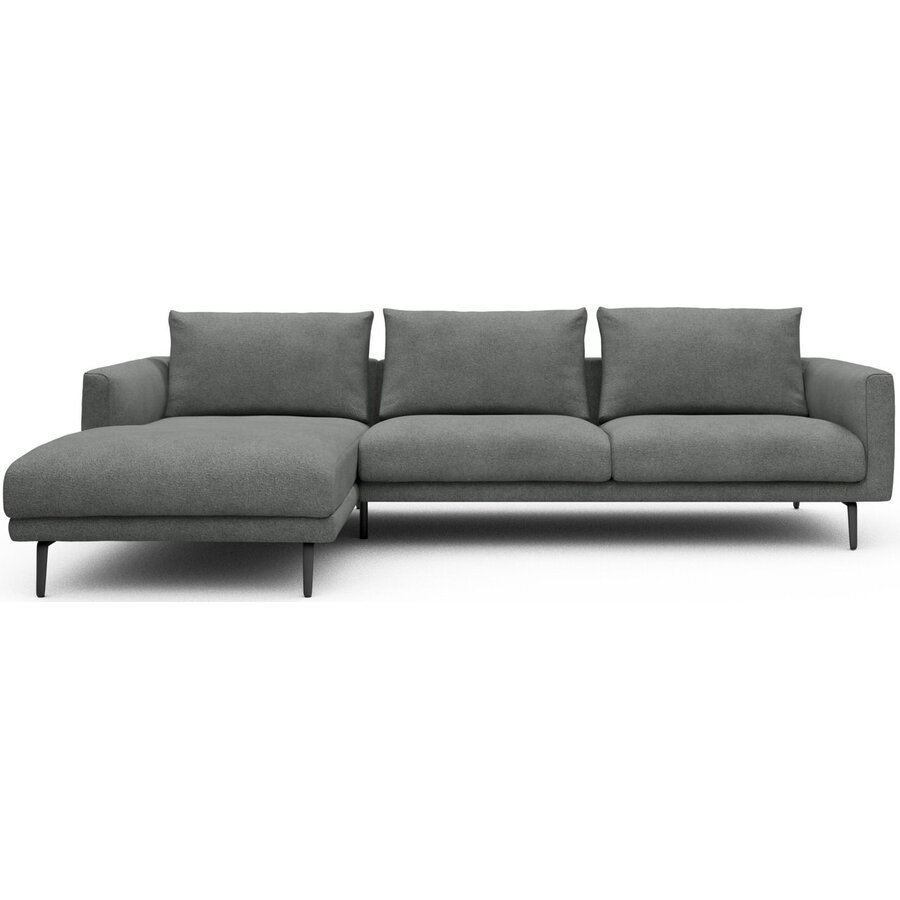 Dalsen Chaise Lounge + 2,5-Zits Grijs Bouclé