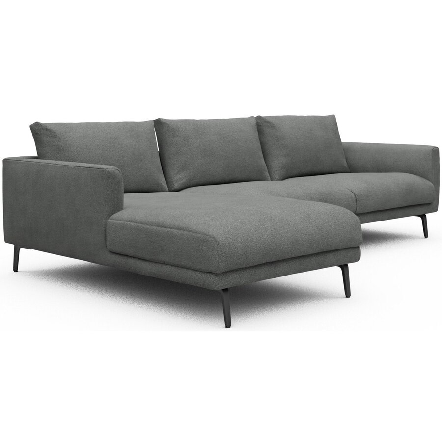 Dalsen Chaise Lounge + 2,5-Zits Grijs Bouclé