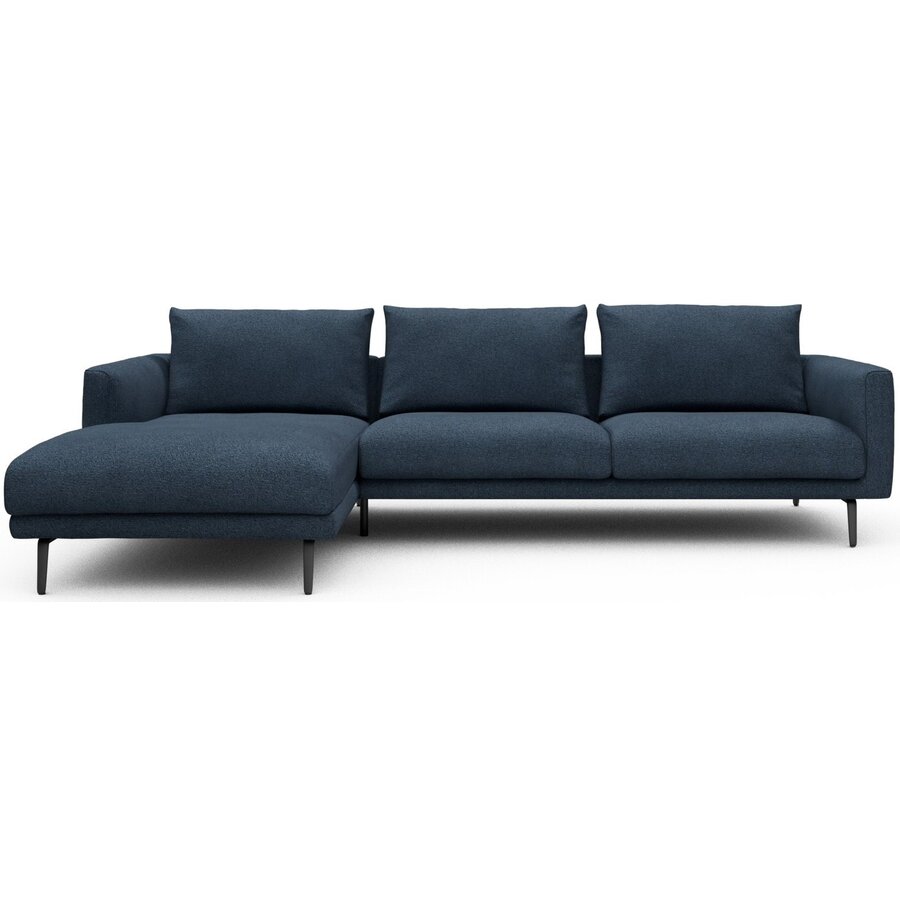 Dalsen Chaise Lounge + 2,5-Zits Blauw Bouclé Dalsen Chaise Lounge + 2,5-Zits Blauw Bouclé