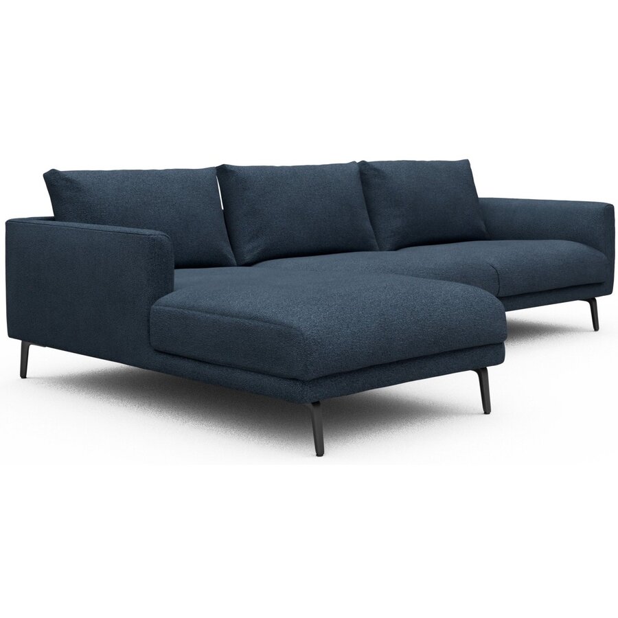 Dalsen Chaise Lounge + 2,5-Zits Blauw Bouclé Dalsen Chaise Lounge + 2,5-Zits Blauw Bouclé