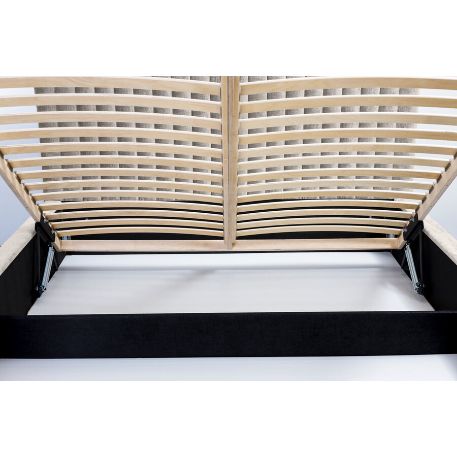 Vegas 140 x 200 cm Gestoffeerd Bed Grijs Vegas 140 x 200 cm Gestoffeerd Bed Grijs