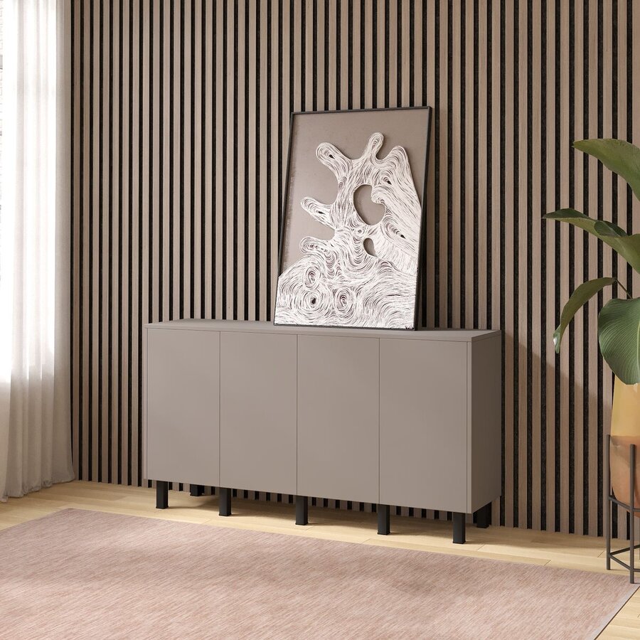 Turin Ayaya 163 cm Dressoir Taupe Turin Ayaya 163 cm Dressoir Taupe