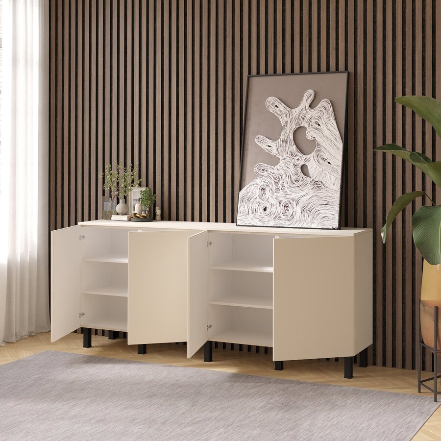 Turin Ayaya 200 cm Dressoir Magnolia Turin Ayaya 200 cm Dressoir Magnolia