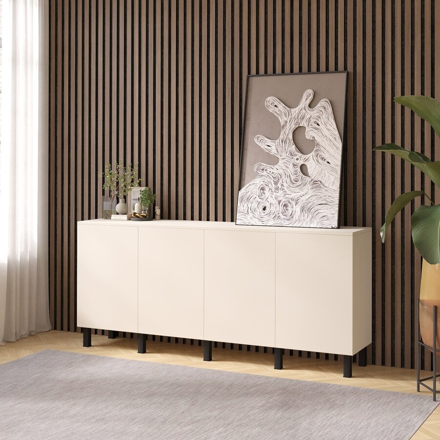 Turin Ayaya 200 cm Dressoir Magnolia Turin Ayaya 200 cm Dressoir Magnolia