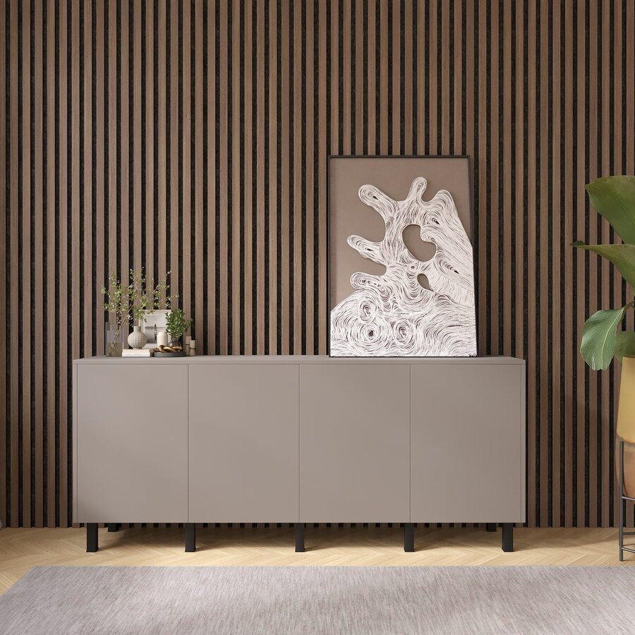 Turin Ayaya 203 cm Dressoir Taupe Turin Ayaya 203 cm Dressoir Taupe