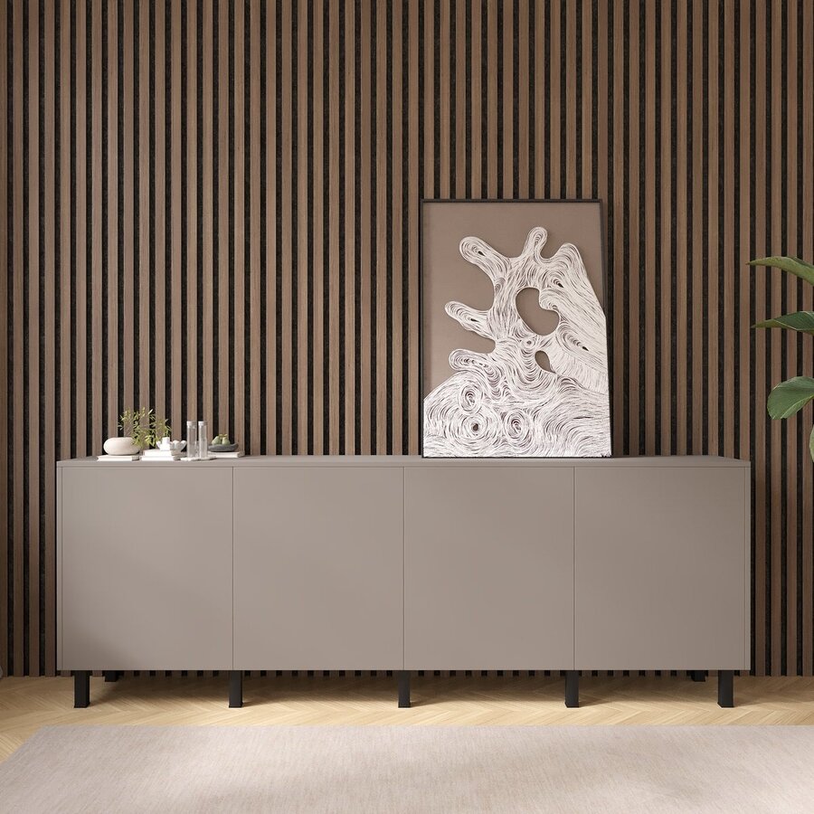 Turin Ayaya 243 cm Dressoir Taupe Turin Ayaya 243 cm Dressoir Taupe