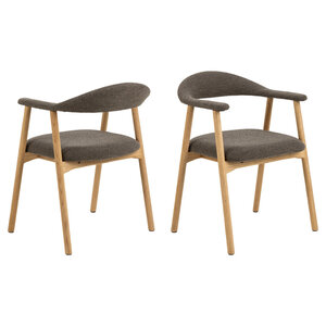Hjem Interiors Aarhus Eetkamerstoel Eiken / Taupe Bouclé