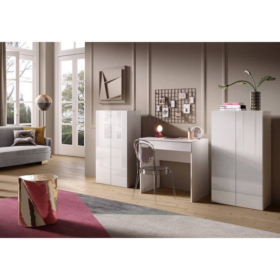 Smile Hoogglans Wit Kantoorkast Laag Smile Hoogglans Wit Kantoorkast Laag