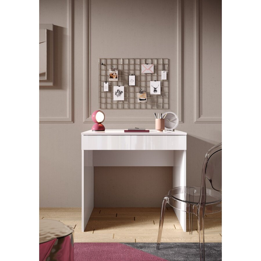 Smile Hoogglans Wit Bureautafel 78 cm Smile Hoogglans Wit Bureautafel 78 cm