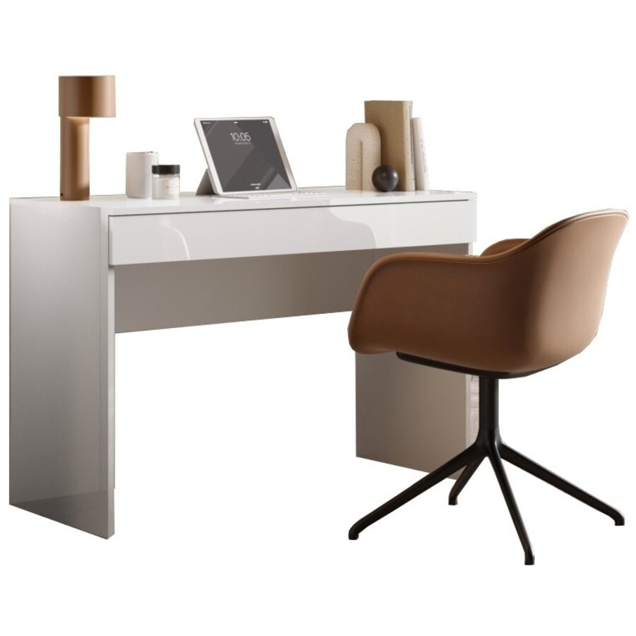 Smile Hoogglans Wit Bureautafel 110 cm Smile Hoogglans Wit Bureautafel 110 cm