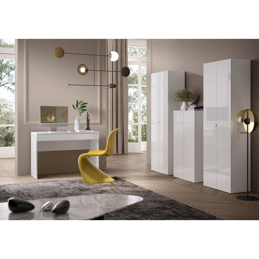 Smile Hoogglans Wit Bureautafel 110 cm Smile Hoogglans Wit Bureautafel 110 cm