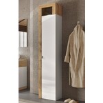 Benvenuto Design Hamburg HG Wit / Eiken Badkamerkast 1-Deur Benvenuto Design Hamburg HG Wit / Eiken Badkamerkast 1-Deur