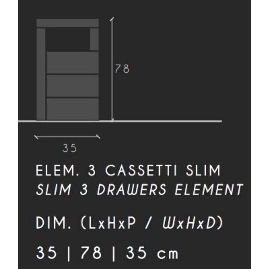 Hamburg HG Wit / Eiken Badkamerkast 3-Lades Mini Hamburg HG Wit / Eiken Badkamerkast 3-Lades Mini