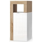 Benvenuto Design Hamburg HG Wit / Eiken Badkamerkast 1-Deur Mini Benvenuto Design Hamburg HG Wit / Eiken Badkamerkast 1-Deur Mini