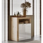 Benvenuto Design Hamburg HG Wit / Eiken Badkamerkast 2-Deuren Laag Benvenuto Design Hamburg HG Wit / Eiken Badkamerkast 2-Deuren Laag