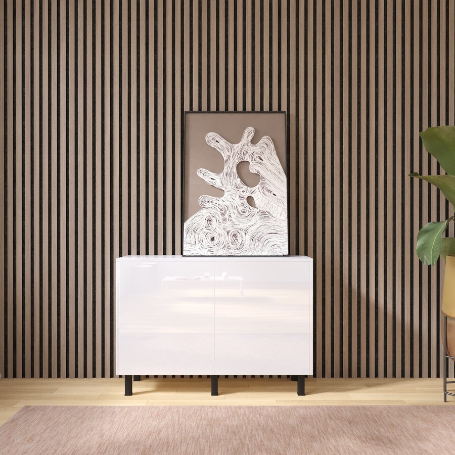 Eco Ayaya 120 cm Dressoir Hoogglans Alpine Wit