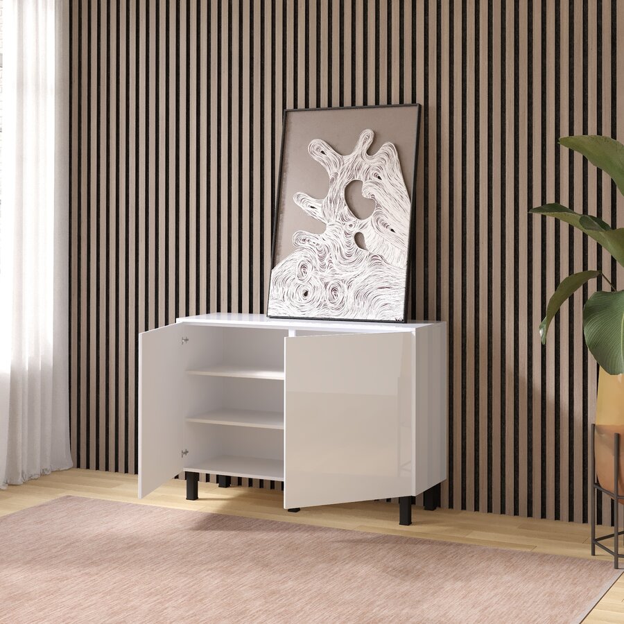 Eco Ayaya 120 cm Dressoir Hoogglans Alpine Wit