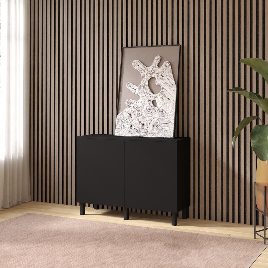 Turin Ayaya 120 cm Dressoir Zwart Turin Ayaya 120 cm Dressoir Zwart