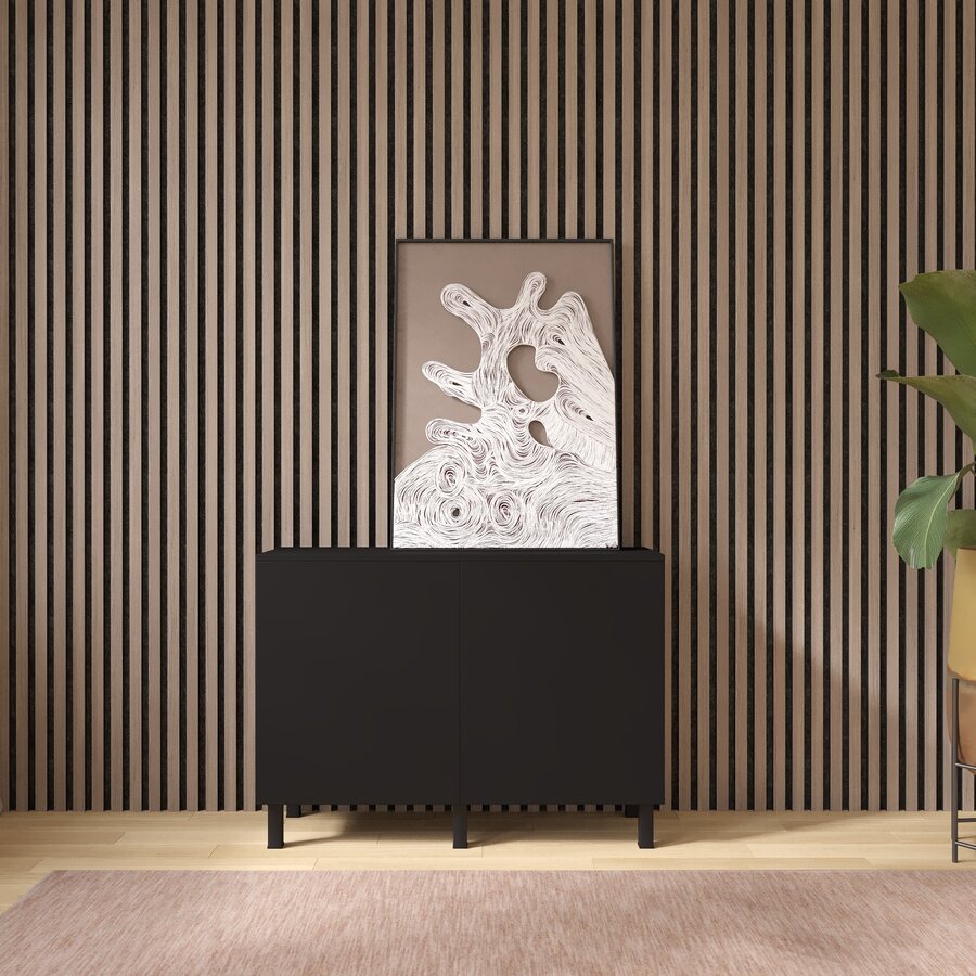 Turin Ayaya 120 cm Dressoir Zwart Turin Ayaya 120 cm Dressoir Zwart