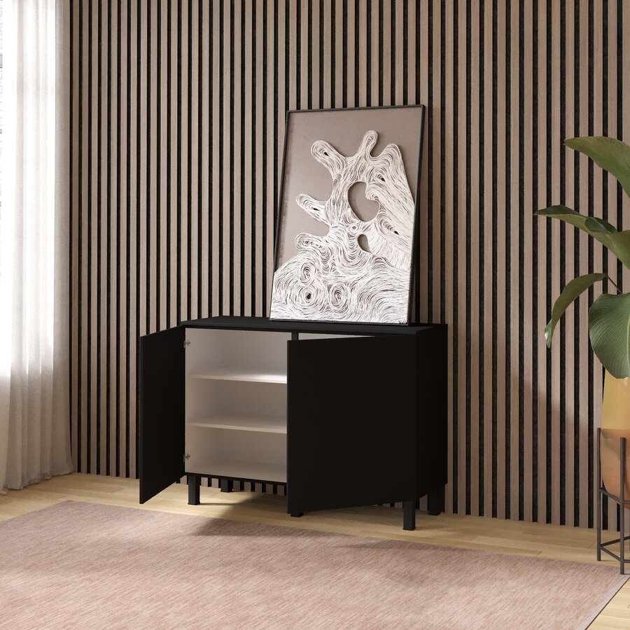 Turin Ayaya 120 cm Dressoir Zwart Turin Ayaya 120 cm Dressoir Zwart