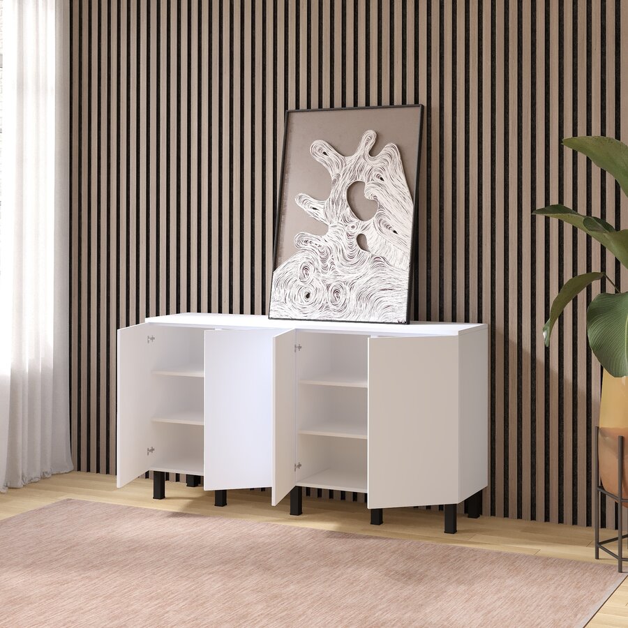 Turin Ayaya 160 cm Dressoir Alpine Wit Turin Ayaya 160 cm Dressoir Alpine Wit