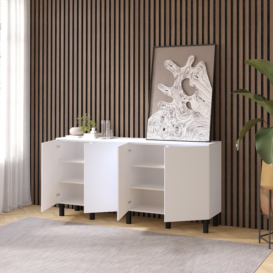 Turin Ayaya 180 cm Dressoir Alpine Wit Turin Ayaya 180 cm Dressoir Alpine Wit