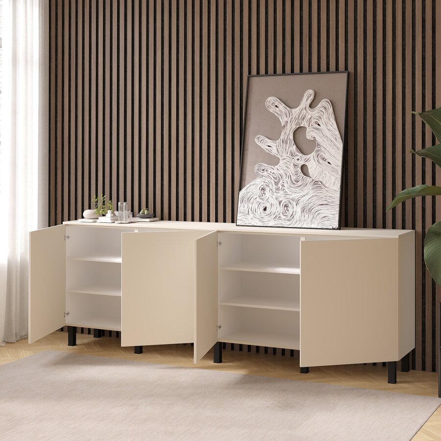 Turin Ayaya 240 cm Dressoir Magnolia Turin Ayaya 240 cm Dressoir Magnolia